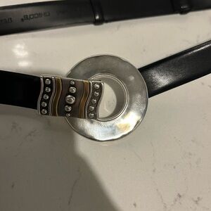 Chico's Black Leather Belt